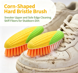 Corn Shape Car Cleaning <b>Brush</b> PP Plastic Wash <b>Scrub</b> <b>Brush</b> Nylon Bristles Hand Car Care Grooming Tool - Product Image 4