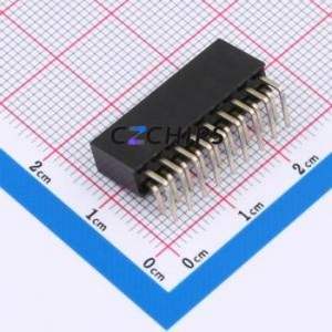 HX PM2.54-2x9P WC Pin Socket Bent Lead Through Hole,P=2.54mm Connector 2x9P 2.54mm 2.54mm Square Hole - Product Image 2