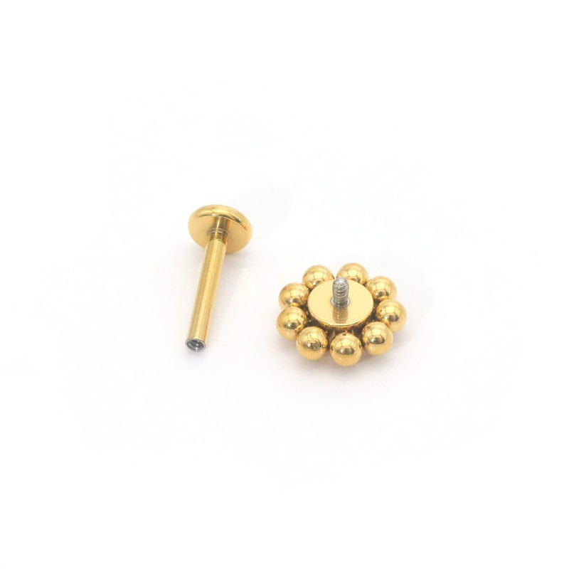 Or 7 perles (motif de dents torsadées)