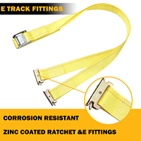 Sangle d'arrimage à boucle en polyester jaune de 50 mm avec extrémité bouclée, capacité de charge de 800 lb