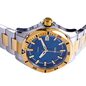 Montre en acier inoxydable avec bracelet en or pour hommes Calendrier Afficher la montre Blue Dial sports <span class=keywords><strong>steeldive</strong></span> watch - Product Image 3
