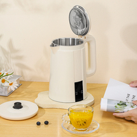 Bouilloire Électrique Sans Fil en Plastique à Double Paroi 1,7 L au Design Moderne, Contrôle Mécanique de la Température, Automatique, pour Maison et Hôtel