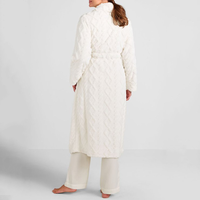 Vêtements de nuit personnalisés OEM ODM pour femmes, thermiques, super doux, manches longues, longueur totale, viscose/polyester, personnalisables, pyjamas, robes de chambre