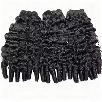 Extensions de cheveux humains bouclés birmans, double trame machine, pointes épaisses, naturels, vierges brésiliens, prix usine, fournisseur
