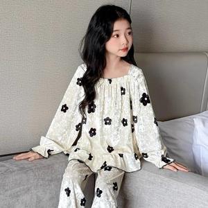 Conjunto de <span class=keywords><strong>Pijamas</strong></span> de Dos Piezas para <span class=keywords><strong>Niñas</strong></span>, Estilo Casual, Cuello Redondo, para Primavera y Otoño, Suave, para el Hogar - Product Image 5