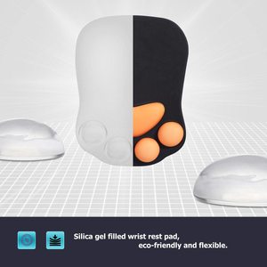 Bantalan <span class=keywords><strong>Mouse</strong></span> kaki kucing, dengan penopang pergelangan tangan lembut sandaran tangan silikon bantal sandaran pergelangan tangan nyaman alas <span class=keywords><strong>Mouse</strong></span> dekorasi meja untuk kantor - Product Image 5