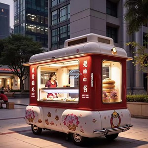 Remolque de Comida Móvil de 4 Ruedas con Garantía, Fabricado en Fibra de Vidrio, Totalmente Equipado, para Venta de Snacks y Helados - Product Image 4