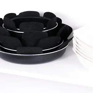 Набор из 12 фетровых подушек для кастрюли, более толстые разделительные прокладки для кастрюли для укладки и защиты вашей посуды