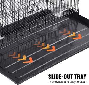 Gabbia per Uccelli Impilabile da 30 Pollici con Vassoio Estraibile e Maniglia per Piccoli Pappagalli, Cocorite, Cocoriteau, Conure, Piccioni - Uso Esterno - Product Image 4