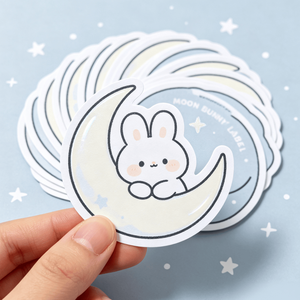Wholesale Rabbit Die Cut <b>Stickers</b> <b>Waterproof</b> Cartoon Bunny Die Cut Decorative Sealing <b>Stickers</b> For Gift Packaging - Product Image 3