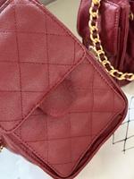 Nouvel Arrivage Sac Fourre-tout Matelassé en Cuir Inspiré des Créateurs avec Cordon de Serrage, Chaîne Dorée Vintage, Grand Sac à Bandoulière pour Femme Quotidien