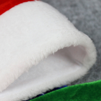 Vente en gros de chapeaux de Noël personnalisés de luxe en noir, rouge, rose et vert, chapeaux de Père Noël en velours et en peluche colorés pour adultes, vente chaude pour l'hiver