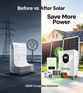 Système solaire ESSLUCKY 30KW 10KW 20KW 5KW, batteries lithium-ion hybrides complètes, énergie triphasée pour la maison - Product Image 5