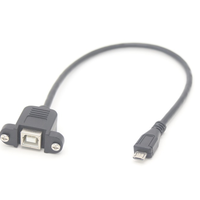 Cable coaxial/fibra óptica USB 2.0 BM a BF de micro 5 pines de PVC personalizado con bloqueo de tornillo para micrófono, altavoz y monitor de computadora