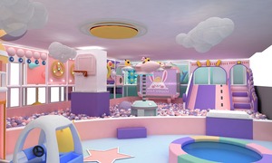 Aire de jeux intérieure pour enfants Centre de divertissement familial avec base spatiale <span class=keywords><strong>Parc</strong></span> de trampoline et toboggan en plastique Aire de jeu souple pour les tout-petits - Product Image 4