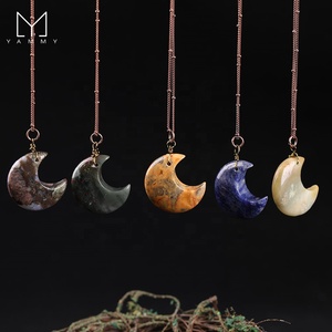 Yammy, exquisito collar con colgante de Luna misteriosa romántica de cristal de bronce a juego para amantes <span class=keywords><strong>y</strong></span> amigos como regalos - Product Image 3