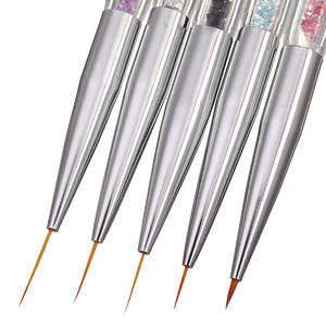 Dual-Head Dotting Pen Set 5er Pack Rod Nail Art Synthetisches Haar UV-Gel Flaches Haar Strass <span class=keywords><strong>stift</strong></span> für Blumen zeichnung Cross-Border - Product Image 4