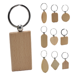 Llavero Artesanía Madera Clara-Ecológico Durable Portátil para Grabado Personalizado - Product Image 1