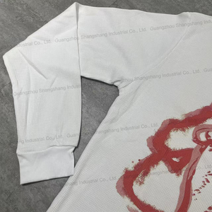 Guangzhou shangshang เสื้อยืดแขนยาววินเทจเสื้อยืดพิมพ์ลายโลโก้กราฟิกที่กำหนดเอง - Product Image 3