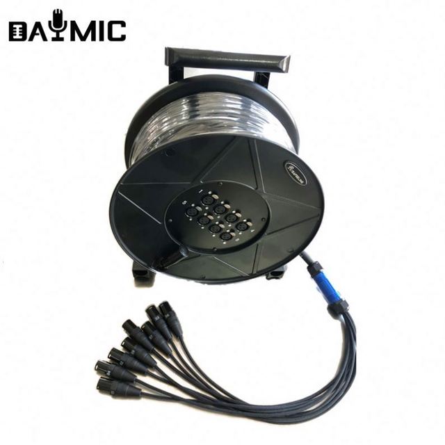 Hot Sale 8 10 12 16 24 32 40 Channel 10 30 50 100 Meter XLR Audio Signal Stage Snake Cable Box
