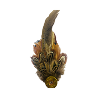 Personnalisé véritable plume garniture chapeau broche chapeau plume garniture pour bricolage artisanat hommes Cowboy Fedora chapeau Costume Cosplay chapellerie cheveux accessoire