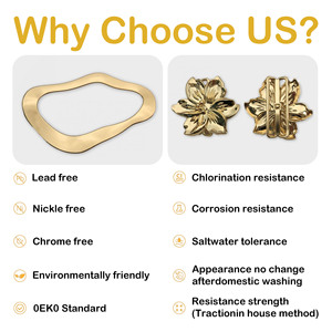 Застежка для бюстгальтера из цинкового сплава, без хрома и никеля, сертифицированная ROHS, для одежды и купальников - Product Image 6