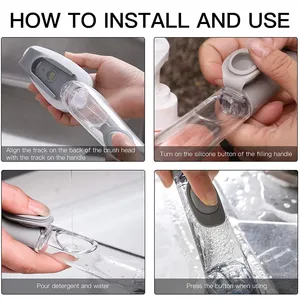 3-in-1 Kitchen Gadgets Set with <b>Removable</b> Brush Head Liquid Dispenser Sponge Soap Dispenser <b>Boxed</b> Dish Washing Brush - Product Image 5