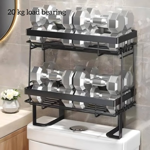 Bagno <span class=keywords><strong>doccia</strong></span> supporto Shampoo Wc bagno sopra la toilette accessori Organizer mensola scaffali in metallo staffa Rack - Product Image 2