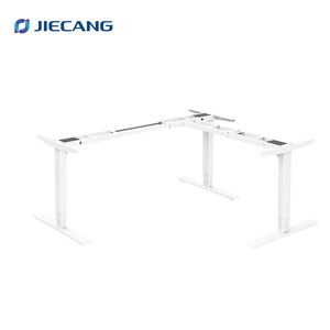 Système de levage de bureau JIECANG à cadre noir, bureau électrique en forme de L à hauteur réglable pour position assise ou debout - Product Image 4
