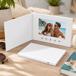 OEM/ODM Brochure Video con Schermo LCD da 7 Pollici, Biglietto d'Auguri Digitale <span class=keywords><strong>per</strong></span> Matrimoni, Libro degli Ospiti, Invito Aziendale, <span class=keywords><strong>Album</strong></span>, Volantino - Product Image 6