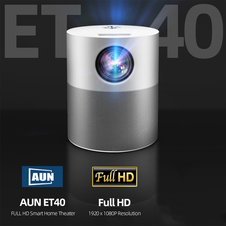 New AUN ET40 1080p Portable Home Theater Projector - 120 Lumens