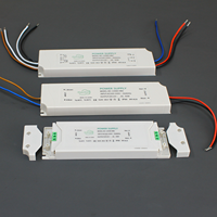 Alimentation LED ultra-mince 13 mm CE C.V DC12V/24V 12W 15W 18W 20W 24W 30W 36W 48W 60W 100W en plastique IP44 pour éclairage de miroir