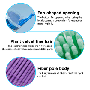 100pcs Disposable Cotton <b>Micro</b> Applicator Brush for Eyelash <b>Extension</b> Makeup Application - Product Image 3
