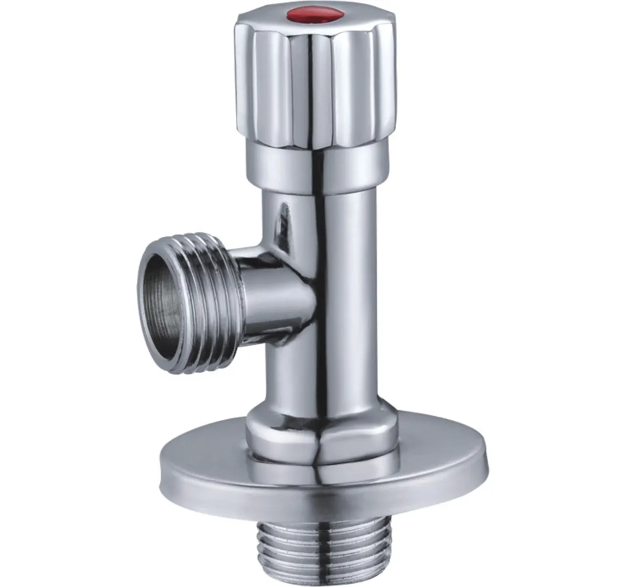 BSP male thread brass angle valve with stem (slow open) chrome plated angle valve