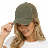 Gorra Trucker Lavada de Malla, Estilo Béisbol, Desgastada Retro, Deportiva, para Viajes al Aire Libre, Casual, Transpirable, Snapback, Marca Y2K
