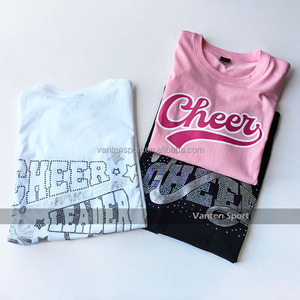Factory Whole Sale Custom Design for Cheerleading Dance Gymnastic T-Shirts Youth Adult Bling <strong>Jersey</strong> - Product Image 3