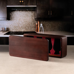 Boîte à verres en bois <span class=keywords><strong>Glencairn</strong></span> personnalisée avec plateau de service et couvercle gravé, coffret de dégustation de whisky, boîte cadeau en bois monogrammée pour homme - Product Image 6