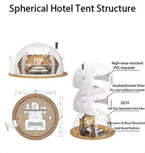 เต็นท์โดมทรงจีโอเดสิกสำหรับกลา<span class=keywords><strong>ง</strong></span>แจ้ง โครงเหล็กและผ้า PVC ขนาด 3x3 เมตร สำหรับตั้งแคมป์ รีสอร์ท โร<span class=keywords><strong>ง</strong></span>แรมหรู กันน้ำ ทนทาน ขายส่ง - Product Image 5