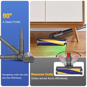 Tête de <span class=keywords><strong>brosse</strong></span> accessoire de pièces d'aspirateur de tapis de sol électrique pour Dysons V7 V8 V10 V11 V15 <span class=keywords><strong>Brosse</strong></span> à rouleau souple avec lumière <span class=keywords><strong>laser</strong></span> - Product Image 6