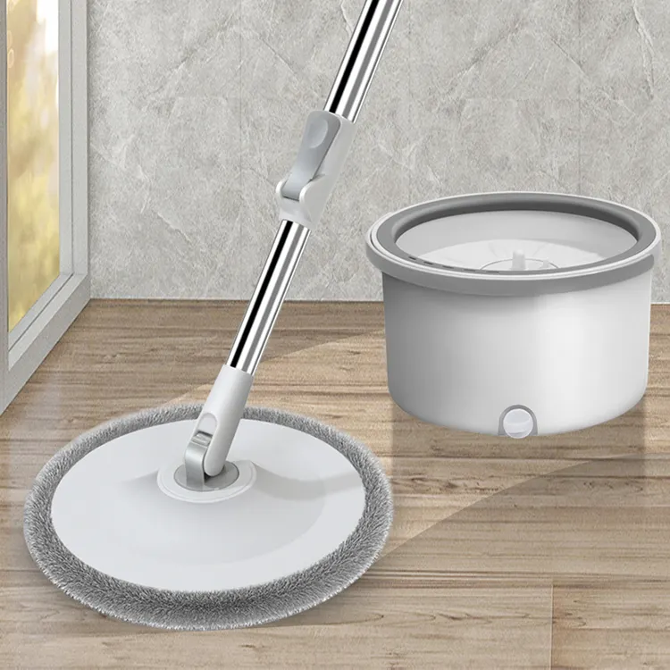 Family Single Bucket Mop Wet Dry Water squeeze Mop with Long Handle Microfiber 360 Magic Bucket Mop