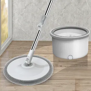 Family Single Bucket Mop Wet Dry Water Squeeze Mop With Long Handle Microfiber 360 Magic Bucket Mop