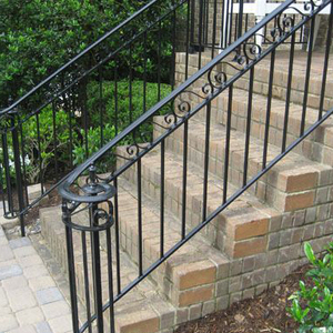 French-Style Iron <strong>Handrail</strong> <strong>for</strong> Outdoor <strong>Steps</strong> &amp; Interior Stair Railings - Product Image 1