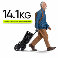 Trottinette électrique puissante et économique 24V12A 14 pouces sans chambre à air 180W avec capteur longue portée, cadre en acier carbone, étanche, 6 km/h, 136 kg