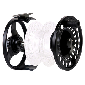 Carrete de Pesca con mosca, carrete de fundición a presión de aluminio con 3 carretes de <span class=keywords><strong>Cassette</strong></span> de plástico Extra, n. ° 5 6 #7 8 - Product Image 3