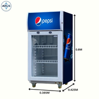 Fabrik-Großhandel OEM Benutzerdefinierte Logo-Aufkleber Glastür-Vitrine Getränkekühler Cola Mini-Displaykühlschrank