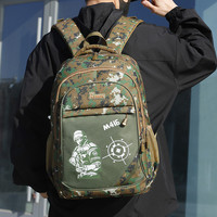 Sac à dos d'école durable pour ordinateur portable, motif camouflage, idéal pour les étudiants, vente en gros, prix abordable