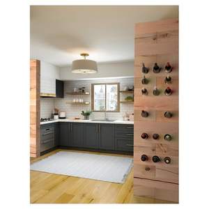 סגנון גותי ארונות מטבח עץ כהה ומבטא ברזל - Product Image 5