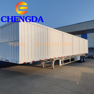 Prix bas Nouveau 2 Essieux 3 Essieux 30 40 50 60 Tonnes Long Van Remorques Box Cargo Semi <span class=keywords><strong>Remorque</strong></span> à vendre - Product Image 2