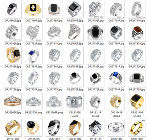 Service d'emballage hommes noir Onyx anneaux Pinky pouce anneau bande pour papa père bijoux confort Fit bague de mariage - Product Image 6