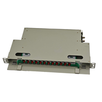 Panneau de brassage optique 12 cœurs FC 1U 19 pouces pour montage en rack, cadre de distribution optique robuste en acier laminé à froid